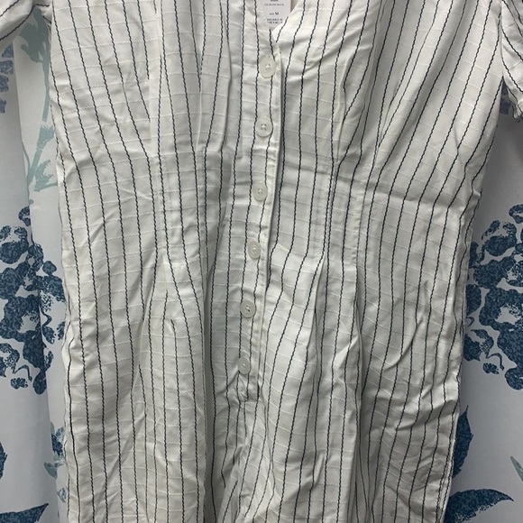 BCBG White and Blue Stripe Button Romper- Sz M - Picture 4 of 6